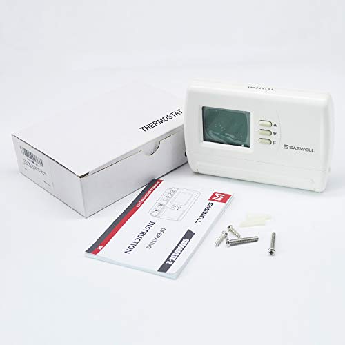 Single Stage 5-2 Programmable Thermostat,24 Volt Or Millivolt System,1 Heat 1 Cool,Saswell Sas900Stk-2 #TOP3