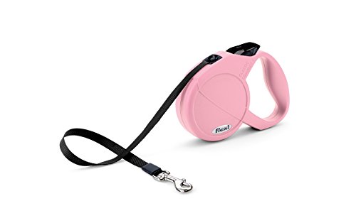 Flexi Durabelt Retractable Belt Dog Leash, Small/Medium, 16-Feet Long, Supports up to 44-Pound, Pink