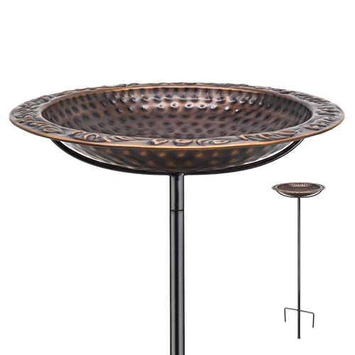 Good Directions Bronze Finish Bird Bath on Garden Pole 13"