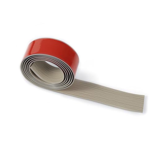 GOUZIBHD Tira de Umbral de Autoadhesivo,Tira de Transición de Piso,Tira Divisora Plana,Riel de Transición para Unir Suelos Huecos,Tira Divisoria de Puerta de Piso(Size:5cmX2m,Color:Gray Wood)