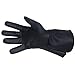 Leather Gloves Long Cuff Medieval Perfect Fit Premium Quality Soft Leather (Black, Small)