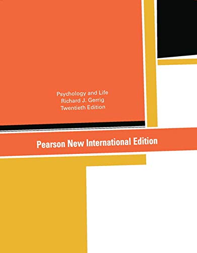 Preisvergleich Produktbild Psychology and Life: Pearson New International Edition