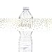 Andaz Press Metallic Gold Confetti Polka Dots Party Collection, Water Bottle Labels Stickers, Cheers!, 20-Pack