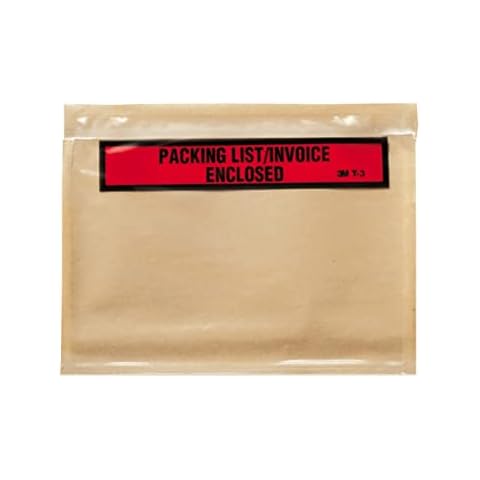 3M PLE-T3 Top Print Packlisten-Umschlag, 17,8 cm breit x 14,9 cm lang, 1000 Stück Cover
