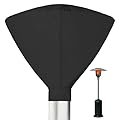 Hoypeyfiy Patio Heater Cover, Waterproof Heater Cover with Zipper and Storage Bag, Outdoor Round 34"D Heater Top Cover, Dustproof and UV-Resistant(Black) (Black)