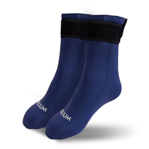Image of HEELIUM Hot & Cold Therapy Socks for Foot Pain Relief | Reusable Gel Ice Pack Socks for Neuropathy & Plantar Fasciitis | Microwaveable & Freezable | Heel & Arch Pain - 2 Units (Both Legs)
