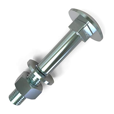 50 Stück Schlossschrauben M12 x 80 Flachrundkopfschrauben + Muttern und U-Scheiben Länge 30-160mm Auswahl: 50x M12x80 Cover