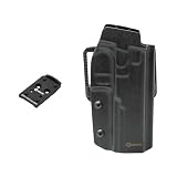 GRITR Walther PDP 2-Piece Bundle – DeltaPoint Pro Footprint Optic Plate for Walther PDP Firearm Models with 2.0 Optic Plate Mounting System and Right-Hand OWB Kydex Holster