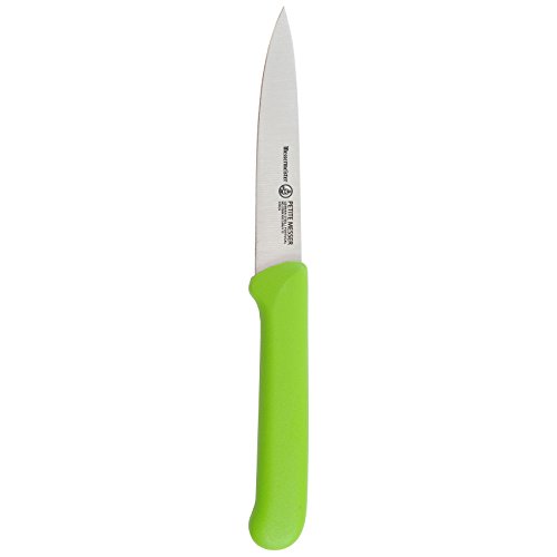 Messermeister Petite Messer Spear Point Paring Knife with Matching Sheath, 4-Inch, Green