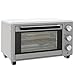HOMCOM Forno elétrico de mesa forno de mesa de 21 l 1400 W mini forno elétrico com temporizador até 60 min e temperatura regulável até 230 °C prateado