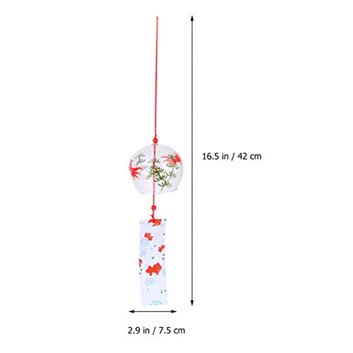 BESPORTBLE – Sinos de vento de peixe-dourado, enfeite com pingente de vidro para pendurar para amigo