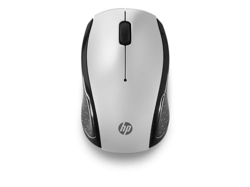 HP 200 (2HU84AA) kabellose Maus (1.000 dpi, 3 Tasten, Scrollrad, USB dongle) schwarz / silber