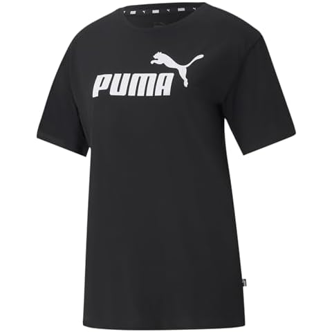 PUMA Womens Logo Boyfriend Tee, Black XL Cover