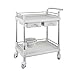 Produktbild FYZS Trolleys Kosmetische Behandlung Rollen Trolley Cart, Medical Laboratory Equipment Service Wagen mit 2 Schubladen, for Salon-Friseur, Küche, Büro (Color : 64.5×44.5×90cm)