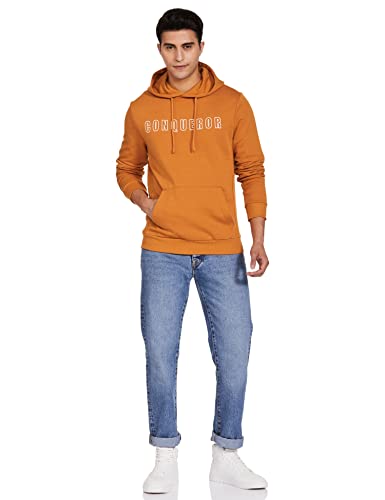 Image of Amazon Brand - Symbol Men's Cotton Blend Hooded Neck Regular Fit Sweatshirt