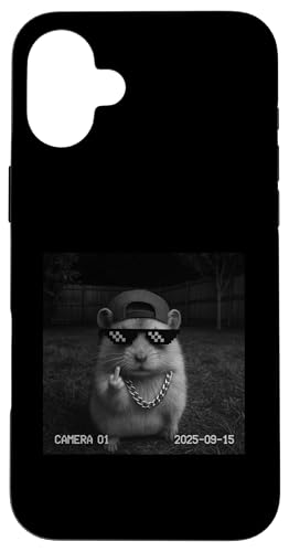 Funny Hamster Flipping Off Middle Finger On Security Camera X}zP[X iPhone 16 Plus p