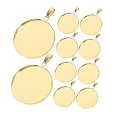 HAPINARY 20stücke Teiliges Diy-anhängerzubehörset Runde Schmucktabletts Abdeckungen Handgefertigtes Halskettenzubehör