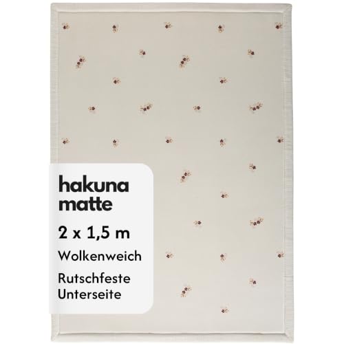 Wolkenweiche Spielmatte Baby 200x150x2,5cm, Blumen, Tatami Matte