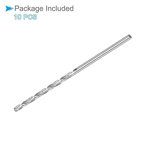 CoCud Mikro Bohrer Bit 1.95mm Bohrer Durchmesser 55mm Gesamt Länge 6542 Schnellarbeitsstahl Vollständig Geschliffen Gedreht Bohrer - (Anwendung: für Kupfer Metall Holz) 10Stk