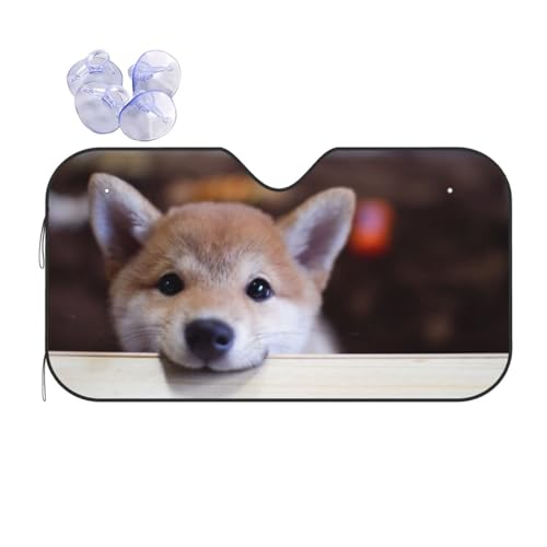 人気犬柄 おも動物13 キャラクター かわいい 車用サンシェード フロントカバー 日よけ 遮熱 遮光 断熱 防熱 夏用 折りたたみ カーズ 車 サンシェード 車用 日除け フロントサンシェード 軽自動車 簡単取り付け M