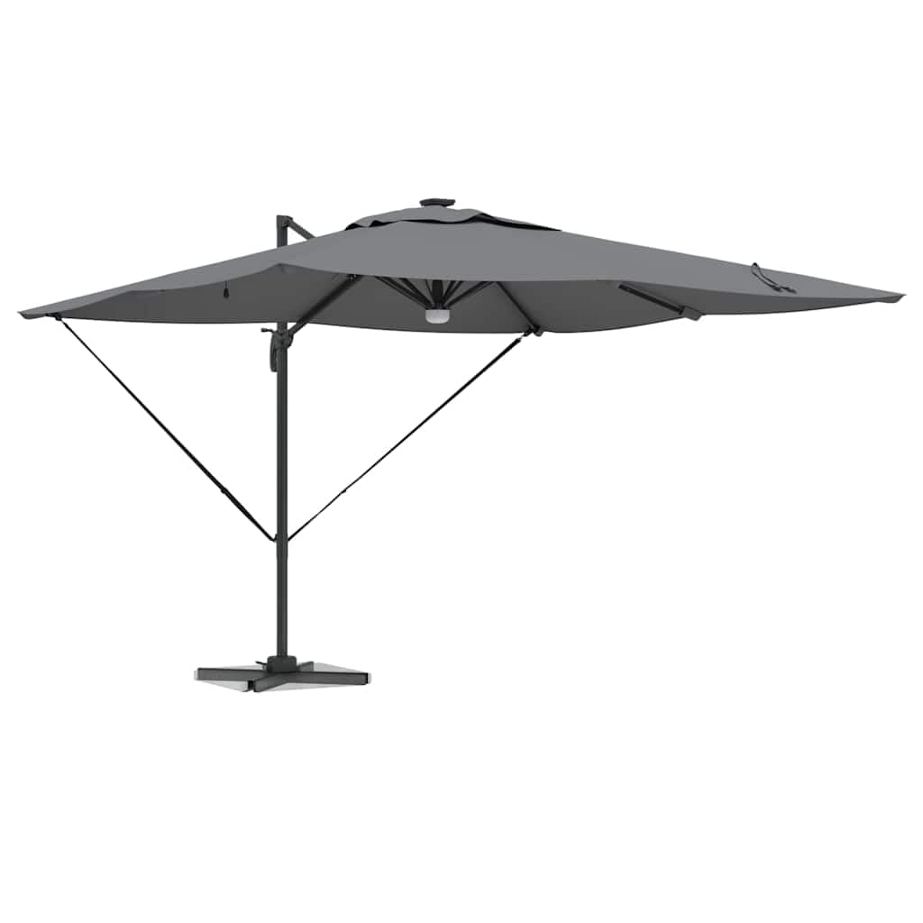 Genérico Parasol Roma Antracita 286 x 284 x 270 cm Aluminio y poliéster,Casa y jardín,Jardín,Artículos de Exterior,Sombrillas-42003353