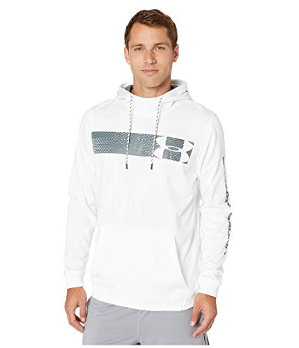 Image of Under Armour Men's Armour Fleece Pullover Hoodie Bar Logo Graphic