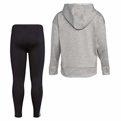 adidas Youth Girl's 2 Piece Hoodie and Legging Active Clothing Set (as1, numeric, numeric_3, regular, Grey Heather)2
