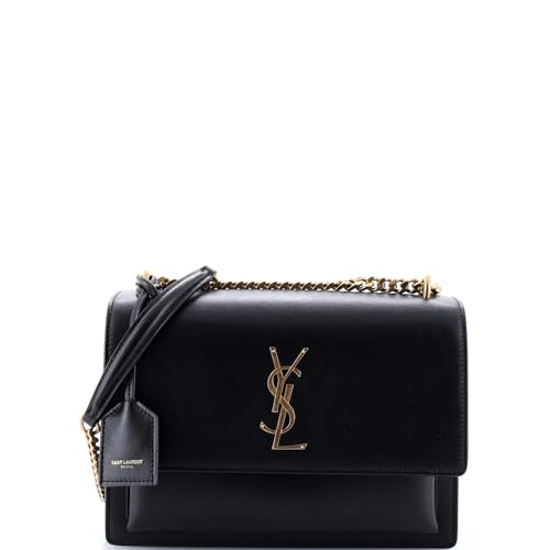 Saint Laurent, Pre-Loved Sunset Crossbody Bag Leather Medium, Black