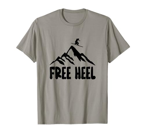 Telemark Skiing Free Heel Telemark Ski Mountains Skier T-Shirt