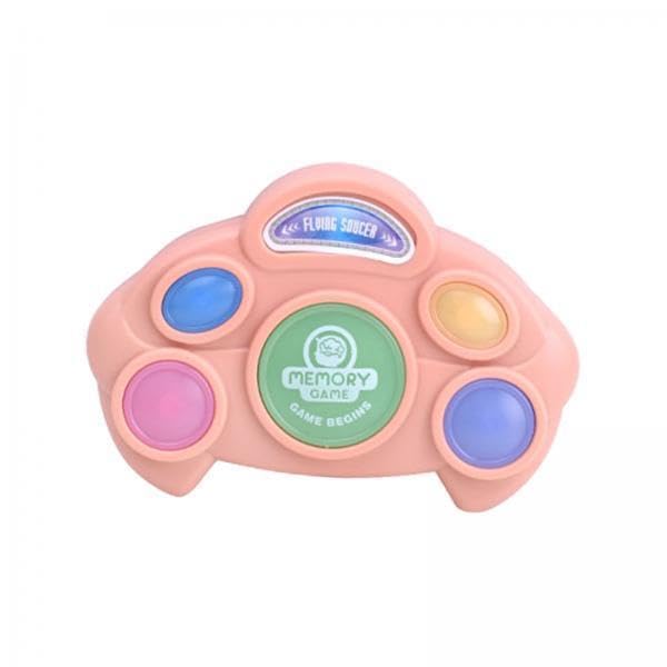 UJEAVETTE Toy 3xElectronic Memory Game Portable Travel Ages 4 Years and up Fun Memorizing Toy A Type Pink Electronic Games-image-7