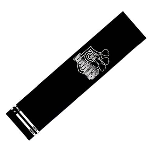 Alfombrilla para diana para el suelo, 300 x 34 cm, con línea de lanzamiento, alfombrilla de suelo como accesorio para diana, para interiores, sótano, sala de juegos, oficina, sala de descanso, bar
