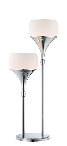 Lite Source LS-22225 Celestrel Table Lamp, 9"x 30.75", Chrome/Frosted