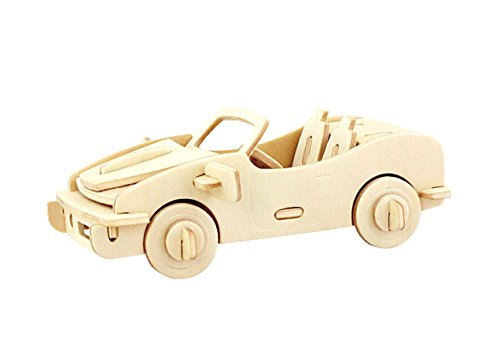 Wooden Model Kits 3D Puzzles Build Car Kit Wooden Model Toy Kit Wood Puzzle Car Wooden Model Toy Kit Model Car 29-pcs (Racing Car)