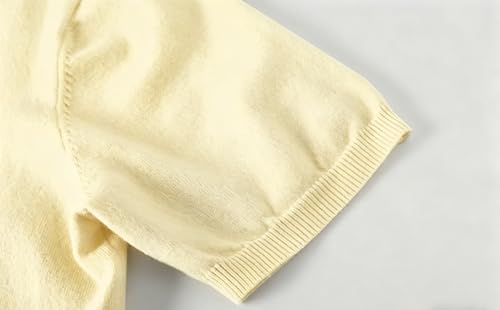 Image of SANGTREE Short Sleeve Sweater for Women Crewneck Summer Knit Tops | Summer Knit Pullover Tops.Perfect for Daily,Work,Home,Holiday,Travel,Shopping Etc.
