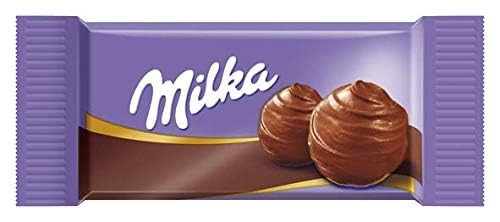 Milka Naps Mix – Mini-Schokoladentäfelchen in 4 Sorten: Alpenmilch, Erdbeer, Haselnuss, Crème au Cacao – 1 x 1kg