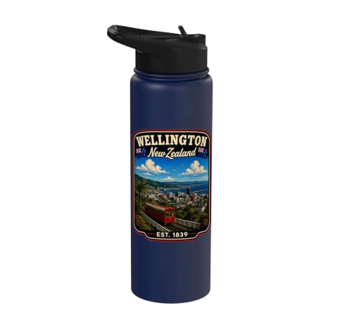 Wellington Vacation New Zealand Wellington Family Trip Stainless Steel Insulated Water Bottle