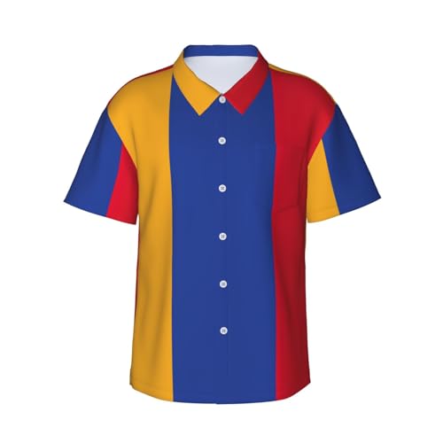 Chemise hawaïenne drapeau Arménie homme boutonné vêtement été imprimé pour plage
