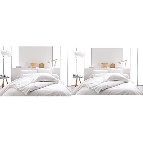 Today 201201 Drap Housse Coton - Blanc (Chantilly) - 200 x 160 cm & Taie d'Orieller 57 Fils, Chantilly, 50 x 70 cm