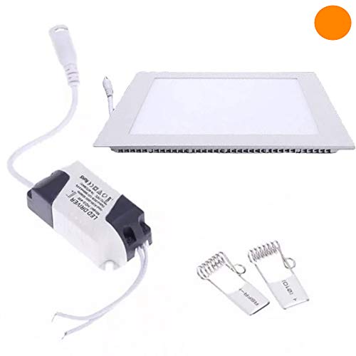 Plafon 18w Luminária Embutir LED Painel QUADRADO Slim Branco Quente 3000K - BRIWAX