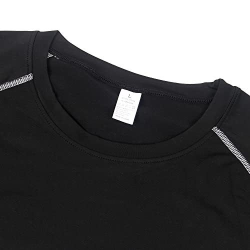 Workout Set Compression Shirt Pants Top Long Sleeve Sports Tight Base Layer Quick Dry & Moisture-Wicking4