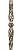 Stair Part Shop - 5/8" Round - Ornate Hollow Iron Baluster -ÊCrown - Antique Gold