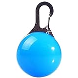 [Plus Nao] プラスナオ 首輪用チャーム 首輪アクセサリー ペット用アクセサリー LEDライト 光る チャーム 電池式 犬 ドッグ 散歩 夜間 球 丸 - ブルー