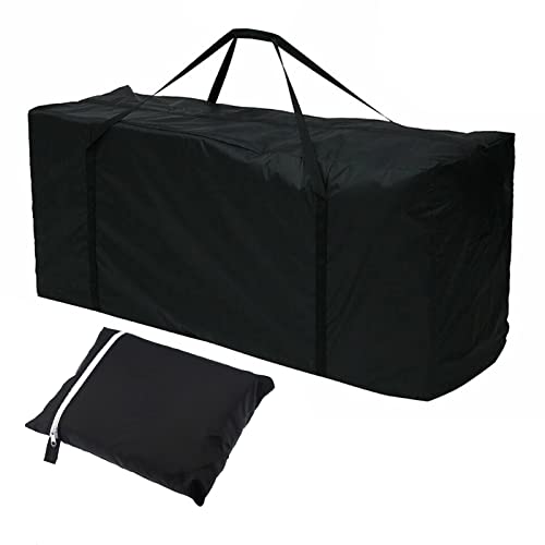 Sac de Rangement pour Coussin de Jardin, 210D Oxford Tissu Housse de Étanche à la Poussière, Anti-UV, Housses de Coussin d'Extérieur,Sac de Transport Hydrofuge pour Coussins avec Poignée (173×76×51cm) Cover