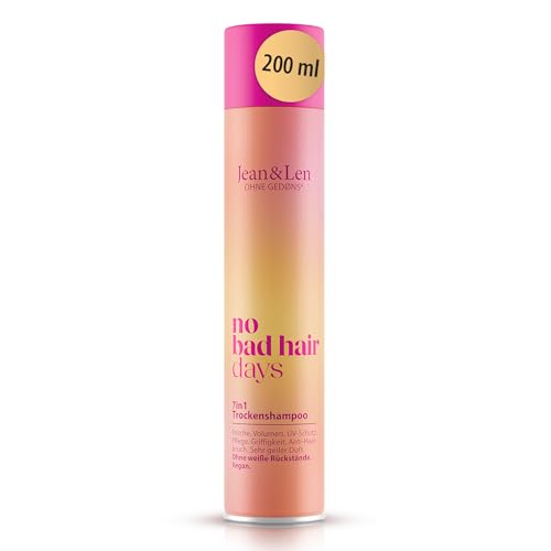 Jean & Len 7in1 Trockenshampoo ohne weiße Rückstände für Volumen & Frische mit UV-Filter pflegend & stärkend blumiger Duft ohne Parabene & Silikone vegan Dry Shampoo 200 ml