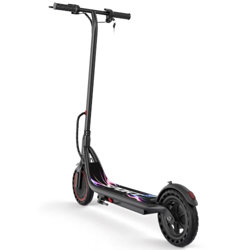 Image of Aovowheel Electric Scooter for Adults, 8.5in Solid Tires Commuting Scooters, E Scooter with 350W Motor 19 Mph Top Speed, Max 23 Miles Long Range, Dual Brakes