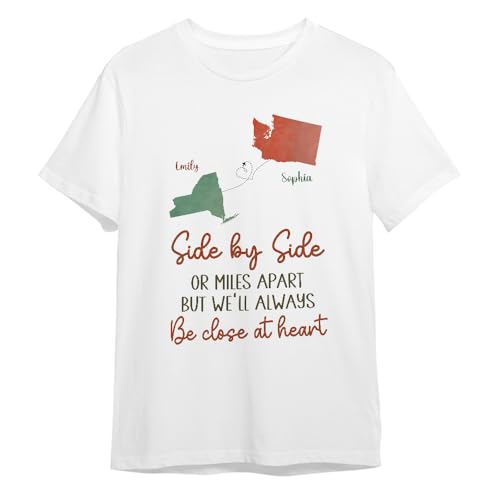 Personalized T-Shirt for Friends Family Mom Dad Lover Long Distance