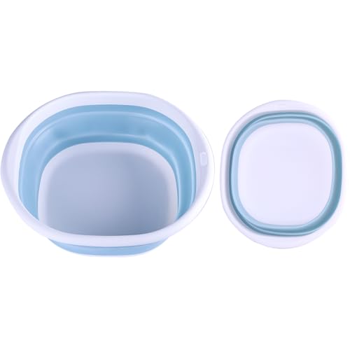 Kinwodon Square Collapsible Washing up Bowl, Folding Hand Wash Basin Portable Camping Washbasin Multipurpose Outdoor Fishing Water Storage for Kitchen Sink Travel Hiking Motorhome,(TUG134136)