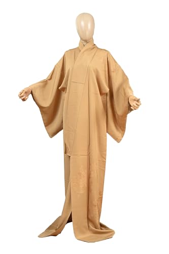 DEAR VANILLA Authentic Traditional Japanese Iromuji Kimono for Women Silk Robe Made in Japan KMI-0079 Yellow