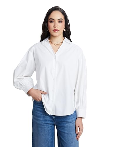 Image of Symbol Premium Women's Oversized Smart Casual Cotton Shirt (Available in Plus Sizes)