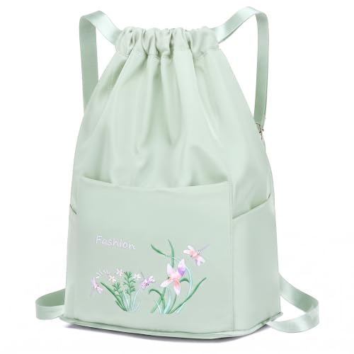 Image of SRZ School Bag College Bag Backpack for women Travel bag Polyester Trendy Stylish Backpack Drawstring Embroidery